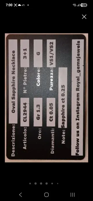 Collar y Colgante Zafiro y Diamantes