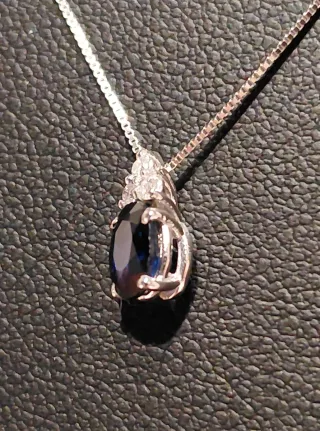 Collar y Colgante Zafiro y Diamantes