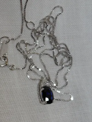 Collar y Colgante Zafiro y Diamantes