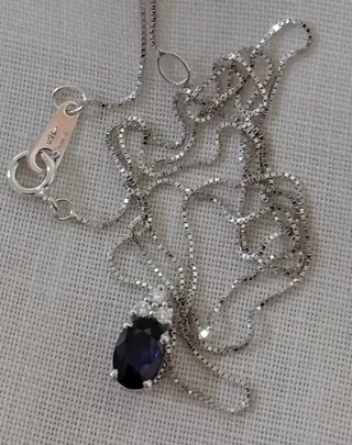 Collar y Colgante Zafiro y Diamantes