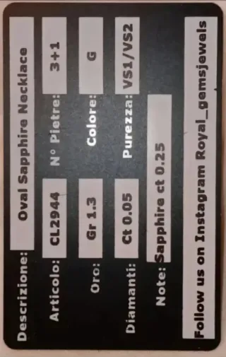 Collar y Colgante Zafiro y Diamantes