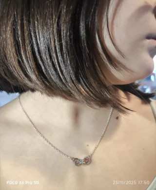 Colgante plata lazo con circonita