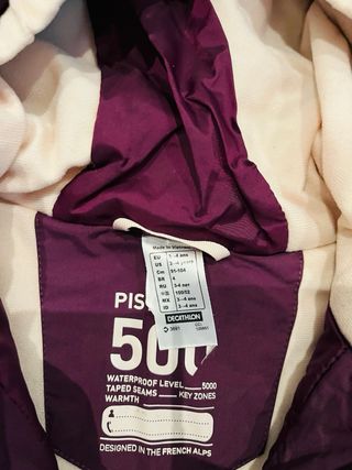 Chaqueta esquí niña 3-4 años