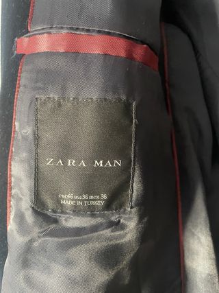 Americana Terciopelo Zara Caballero Negra