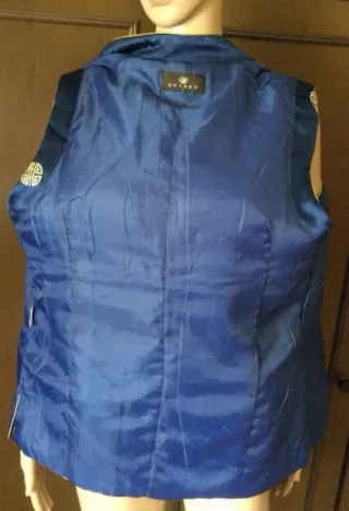 Gilet in seta Guisen Donna, colore blu oro, tg. L