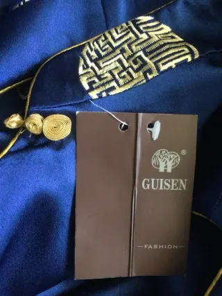 Gilet in seta Guisen Donna, colore blu oro, tg. L