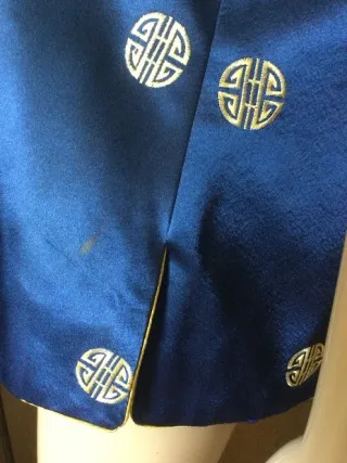 Gilet in seta Guisen Donna, colore blu oro, tg. L