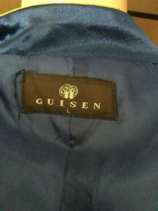 Gilet in seta Guisen Donna, colore blu oro, tg. L