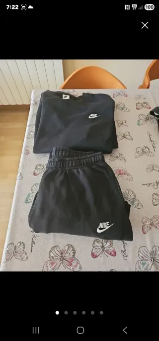 Conjunto chándal 2 Nike negro y gris