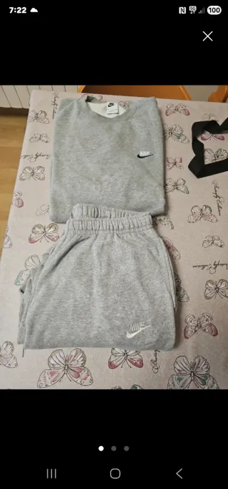 Conjunto chándal 2 Nike negro y gris