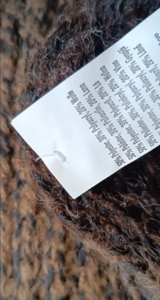 Bufanda de hombre nueva marrón y gris