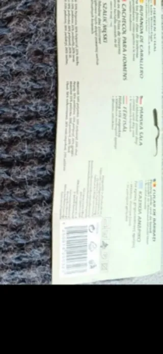 Bufanda de hombre nueva marrón y gris