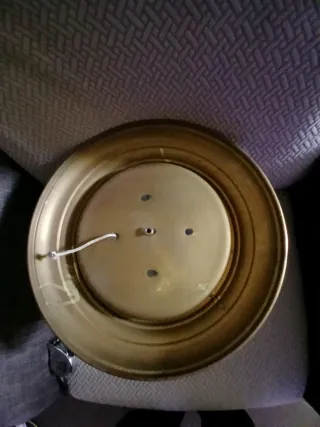 Coppia Lampadari Navali Metallo Vetro Oro Traspare