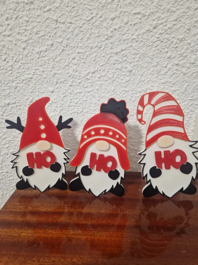 3 Gnomos Navideños Decoración