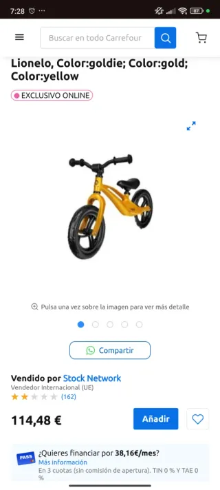 Bicicleta sin pedales Lionelo Bart