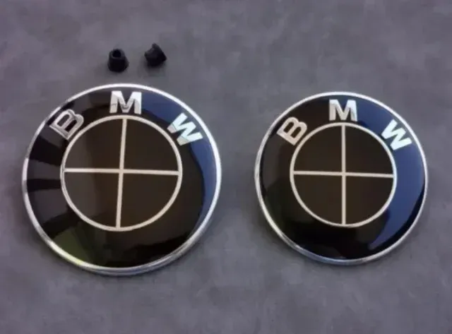 2 EMBLEMAS BMW CAPO / MALETERO | NEGRO