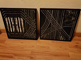 Coppia di quadri astratti