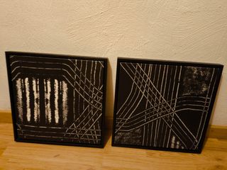 Coppia di quadri astratti