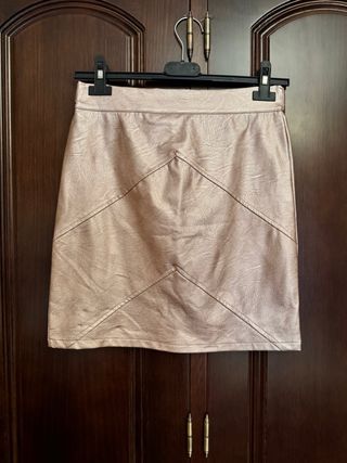 Minifalda polipiel dorada