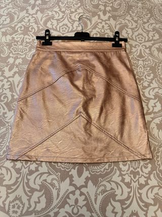 Minifalda polipiel dorada