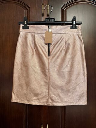 Minifalda polipiel dorada