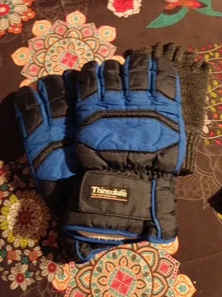 Lote Guantes y Gorro Adidas Negro/Azul