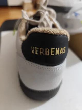 Zapatillas Verbenas Beige y Blancas