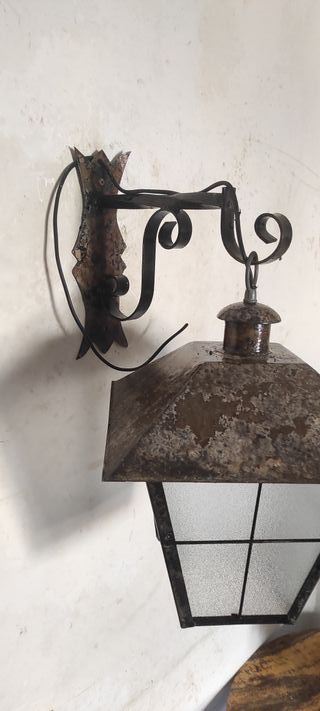 Farol de Hierro Forjado Exterior/Interior