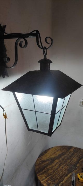 Farol de Hierro Forjado Exterior/Interior