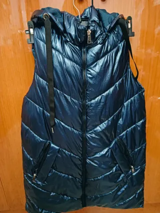 Chaleco de invierno negro acolchado