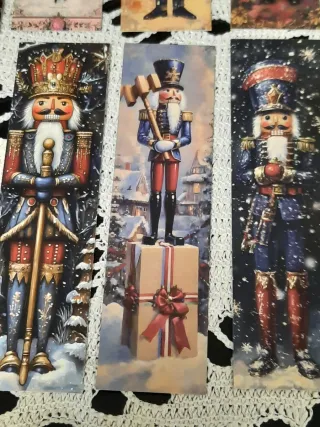 10 Marcadores de Livros Natal Quebra-Nozes