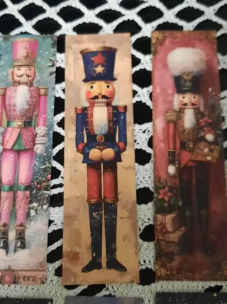 10 Marcadores de Livros Natal Quebra-Nozes