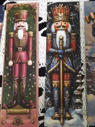 10 Marcadores de Livros Natal Quebra-Nozes