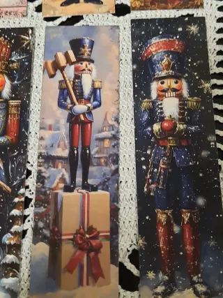 10 Marcadores de Livros Natal Quebra-Nozes