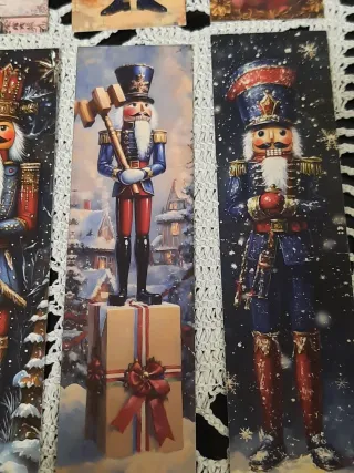 10 Marcadores de Livros Natal Quebra-Nozes