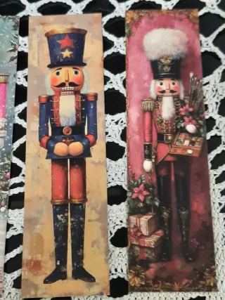 10 Marcadores de Livros Natal Quebra-Nozes