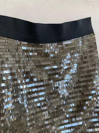 Falda lentejuelas cuadradas o paillettes