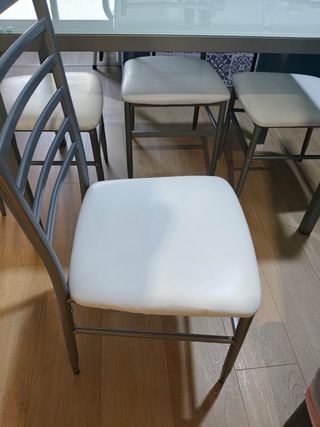 Mesa cristal cocina 4 sillas