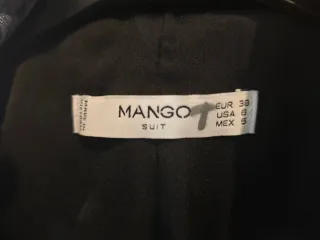 Blazer Mango Terciopelo Lila Talla M