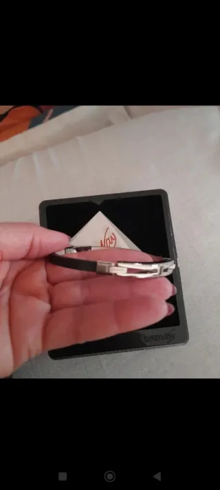 Bracciale Brosway Uomo Nuovo Argento Nero