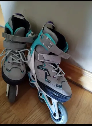 Patines en línea Oxelo gris-azul T. 35-37