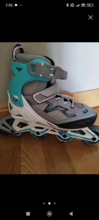 Patines en línea Oxelo gris-azul T. 35-37