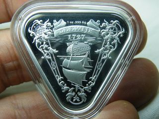 Moneda Onza Plata Zeewijk 1727. Ultima.