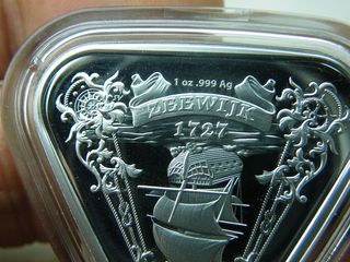 Moneda Onza Plata Zeewijk 1727. Ultima.