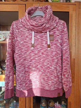 Felpa donna calda, con colo grande