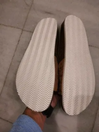 Chanclas doradas mujer talla 42