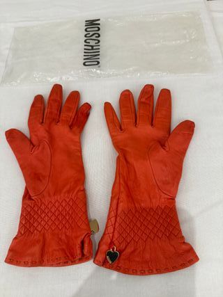 Guantes Moschino Naranja Talla 7,5