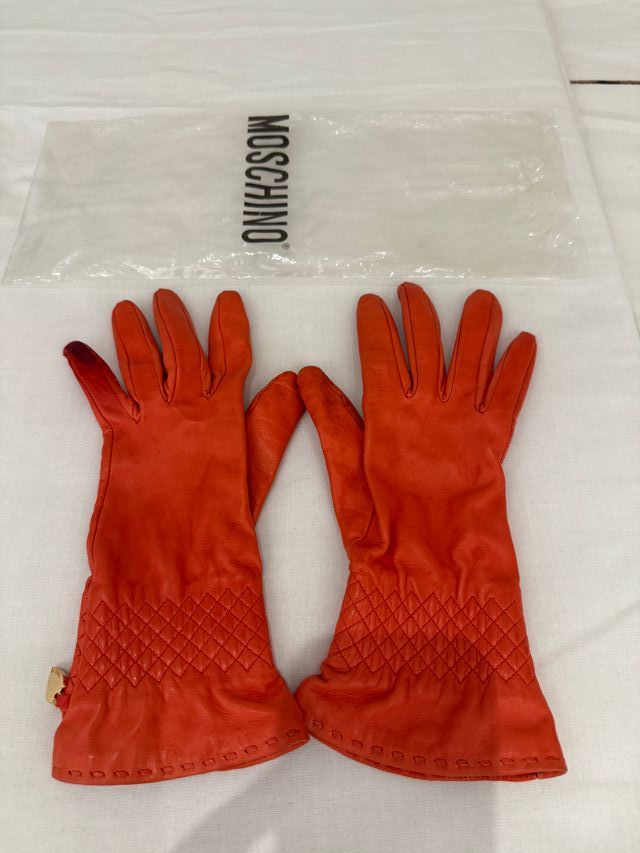 Guanti Moschino Arancione Taglia 7,5