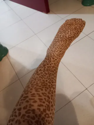 Collant Calzedonia Animalier Beige S/M