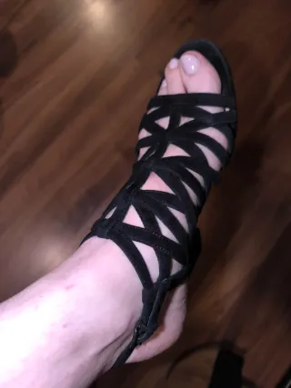 Sandalias de tacón negras